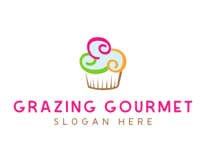 Colorful Cupcake Confectionery  logo design