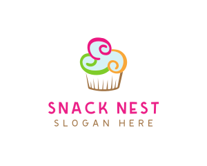 Colorful Cupcake Confectionery  logo design