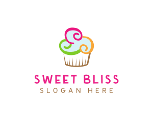 Colorful Cupcake Confectionery  logo design