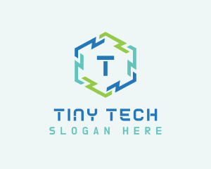 Hexagon Frame Technology logo design