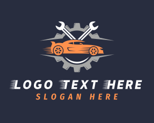 Car Wrench Cog Repair logo