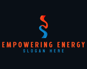 Abstract Energy Ribbon  logo design