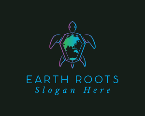 Sea Turtle Earth logo design