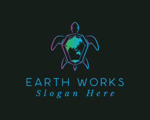 Sea Turtle Earth logo design