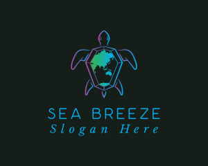 Sea Turtle Earth logo design