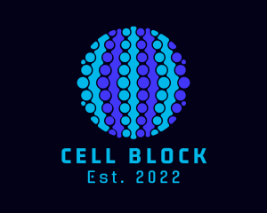 Blue Cellular Microbiology logo design