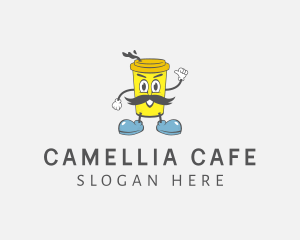 Cartoon Cup Cafe logo design