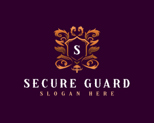 Floral Elegant Shield logo