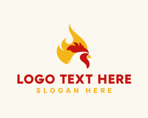 Hot Flaming Chicken  logo