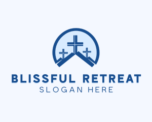 Church Ministry Cross logo design