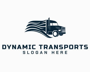 Transport Cargo Truck logo design