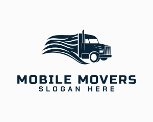 Transport Cargo Truck logo design