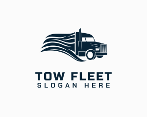 Transport Cargo Truck logo design