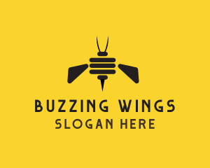 Bee Insect Hive logo design