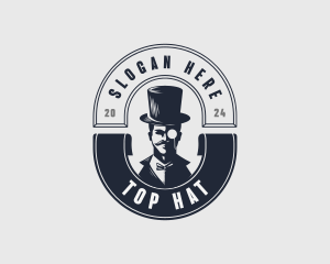 Gentleman Top Hat logo design