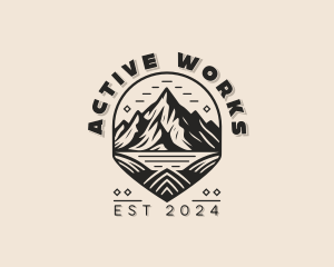 Mountain Trekking Adventure logo design