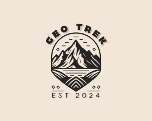 Mountain Trekking Adventure logo design