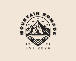 Mountain Trekking Adventure logo design