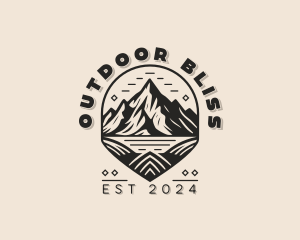 Mountain Trekking Adventure logo design