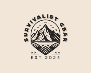 Mountain Trekking Adventure logo design