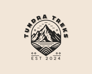 Mountain Trekking Adventure logo design