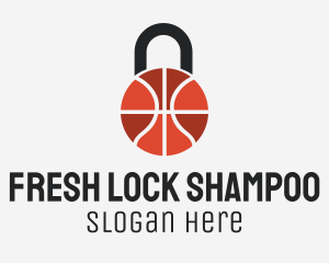 Basketball Ball Lock  logo design