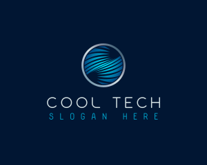 Cyber Tech Waves logo design