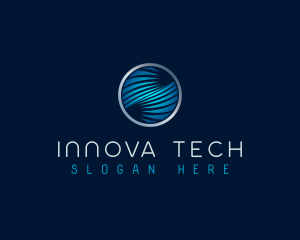 Cyber Tech Waves logo design