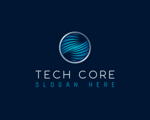 Cyber Tech Waves logo design