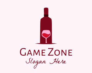 Wine Glass & Bottle Logo
