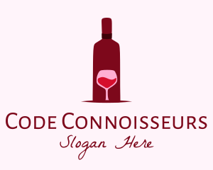 Wine Glass & Bottle logo