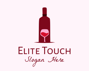 Wine Glass & Bottle logo design