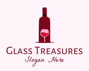 Wine Glass & Bottle logo