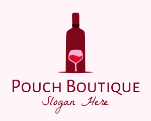 Wine Glass & Bottle logo design