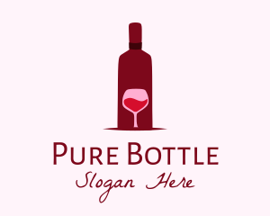 Wine Glass & Bottle logo