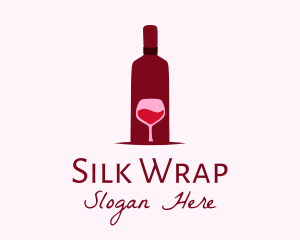 Wine Glass & Bottle logo design