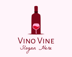 Wine Glass & Bottle logo