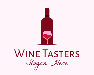 Wine Glass & Bottle logo