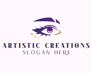 Makeup Artist Eyelashes logo design