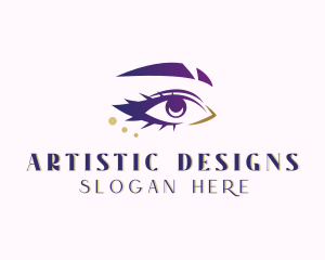 Makeup Artist Eyelashes logo design