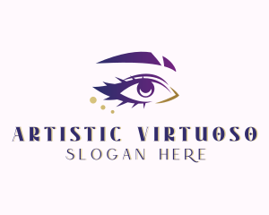 Makeup Artist Eyelashes logo design