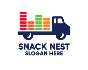 Colorful Cargo Truck logo design