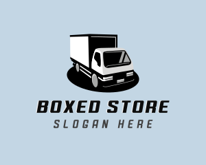 Truck Logistics Import Delivery logo design