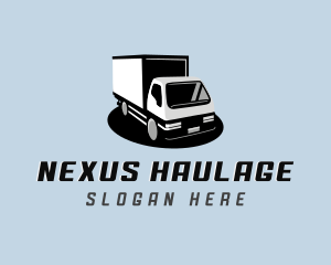 Truck Logistics Import Delivery logo design