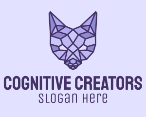 Geometric Fox Head  logo design