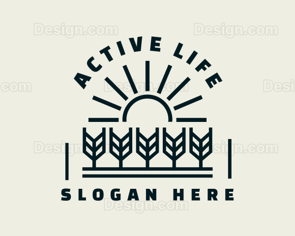 Sun Wheat Harvest Logo