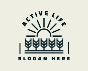 Sun Wheat Harvest logo design