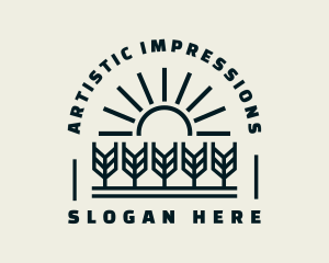 Sun Wheat Harvest logo design