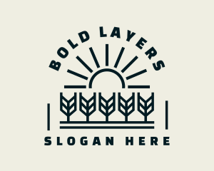 Sun Wheat Harvest logo design