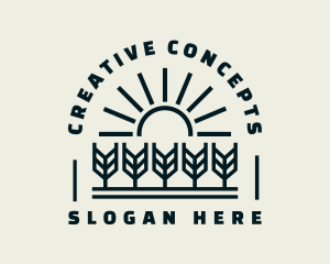 Sun Wheat Harvest logo design